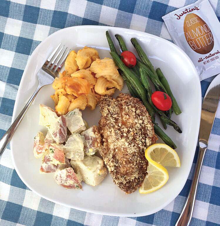 Almond Butter Crusted Chicken